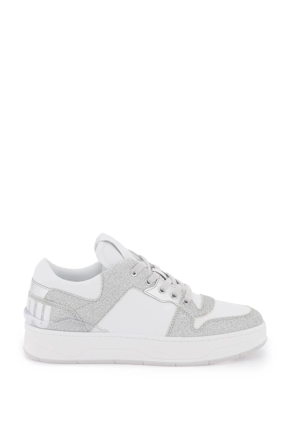 Jimmy Choo - Baskets Jimmy Choo 'Florent' Glittered Sneakers With Lettering Logo