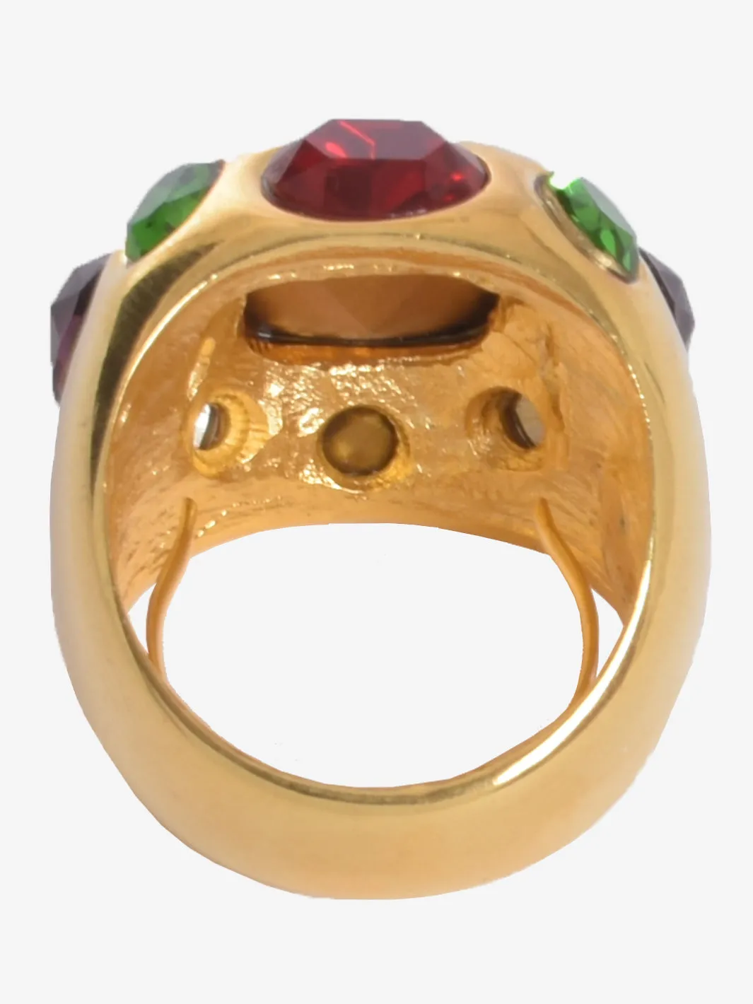 Kenneth Jay Lane Ring With Large Polychrome Stones