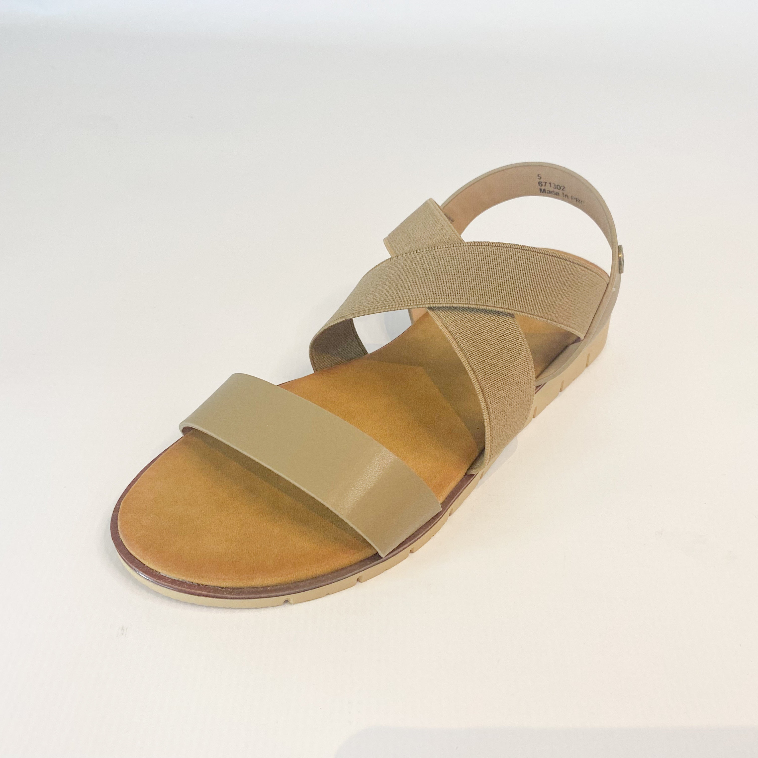 KG taupe elasticated sandal