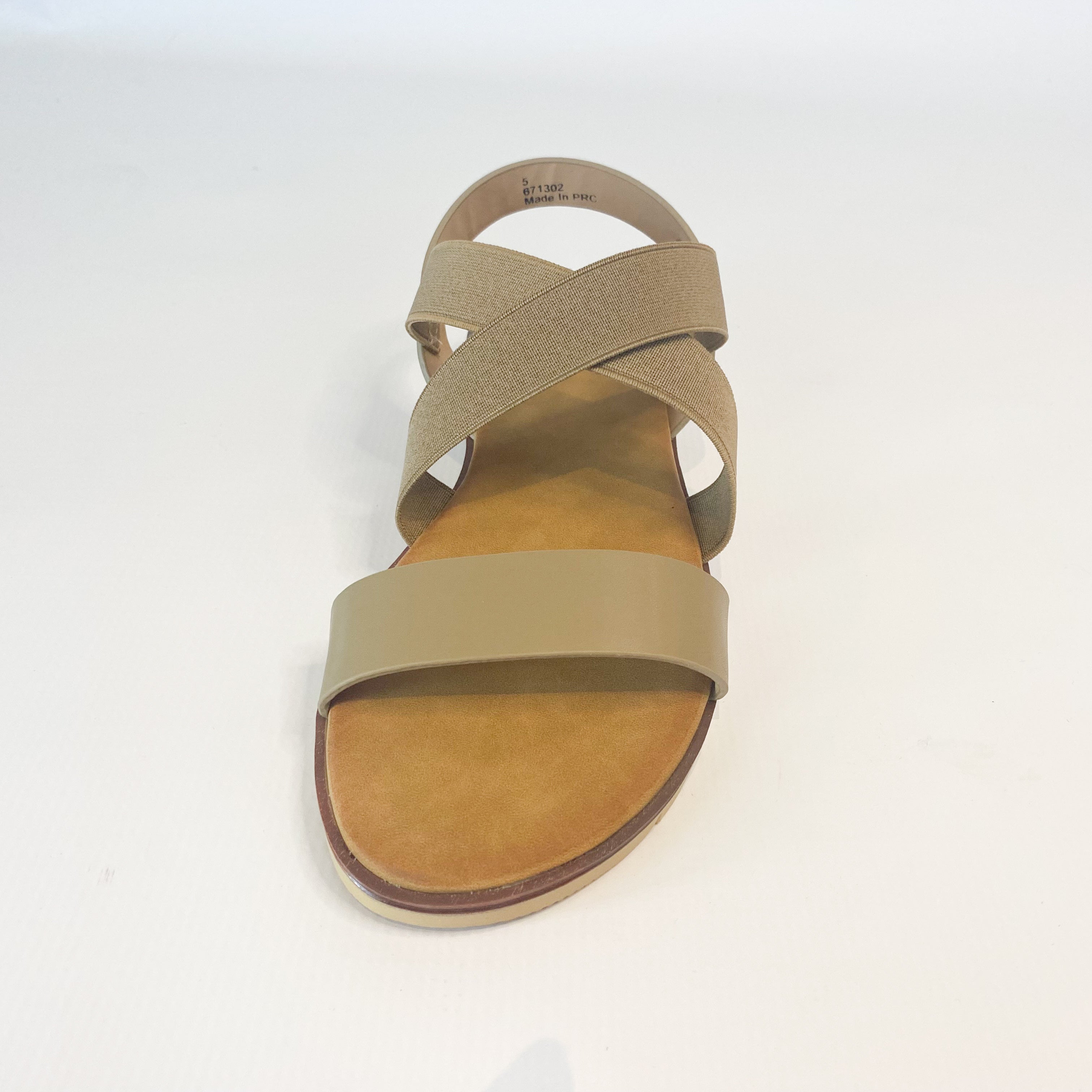 KG taupe elasticated sandal