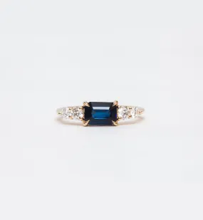 Large Sapphire Five Stone Bea Ring