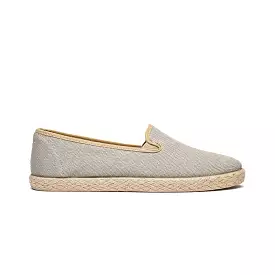 Linen Yute Slip-on Sneakers in Light Grey