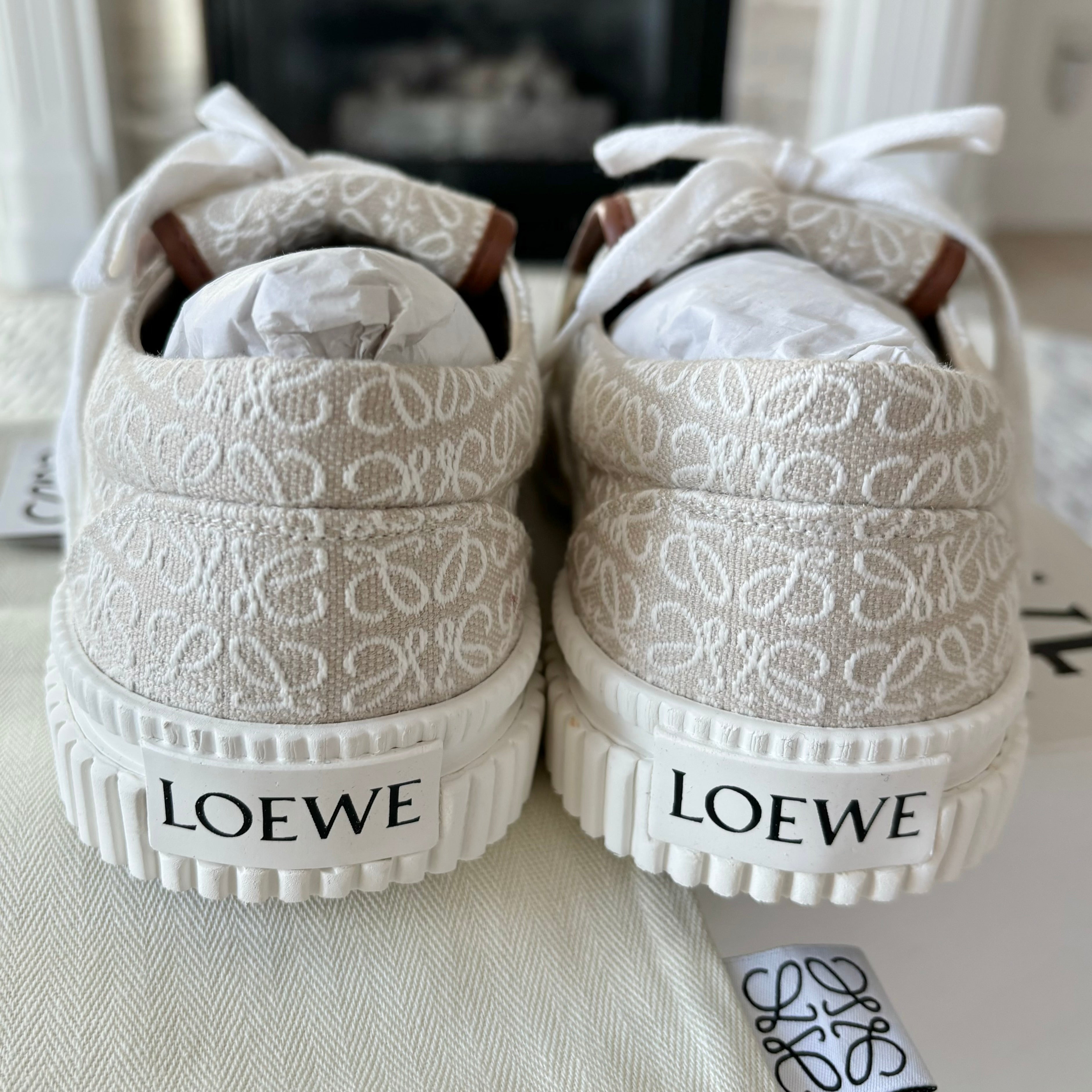 Loewe Anagram Cotton Canvas Trainers