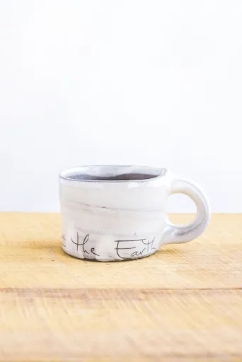 Love the Earth Hand Painted Ceramic Mini Mug