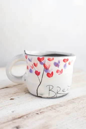 Love Tree Hand Painted Ceramic Mug