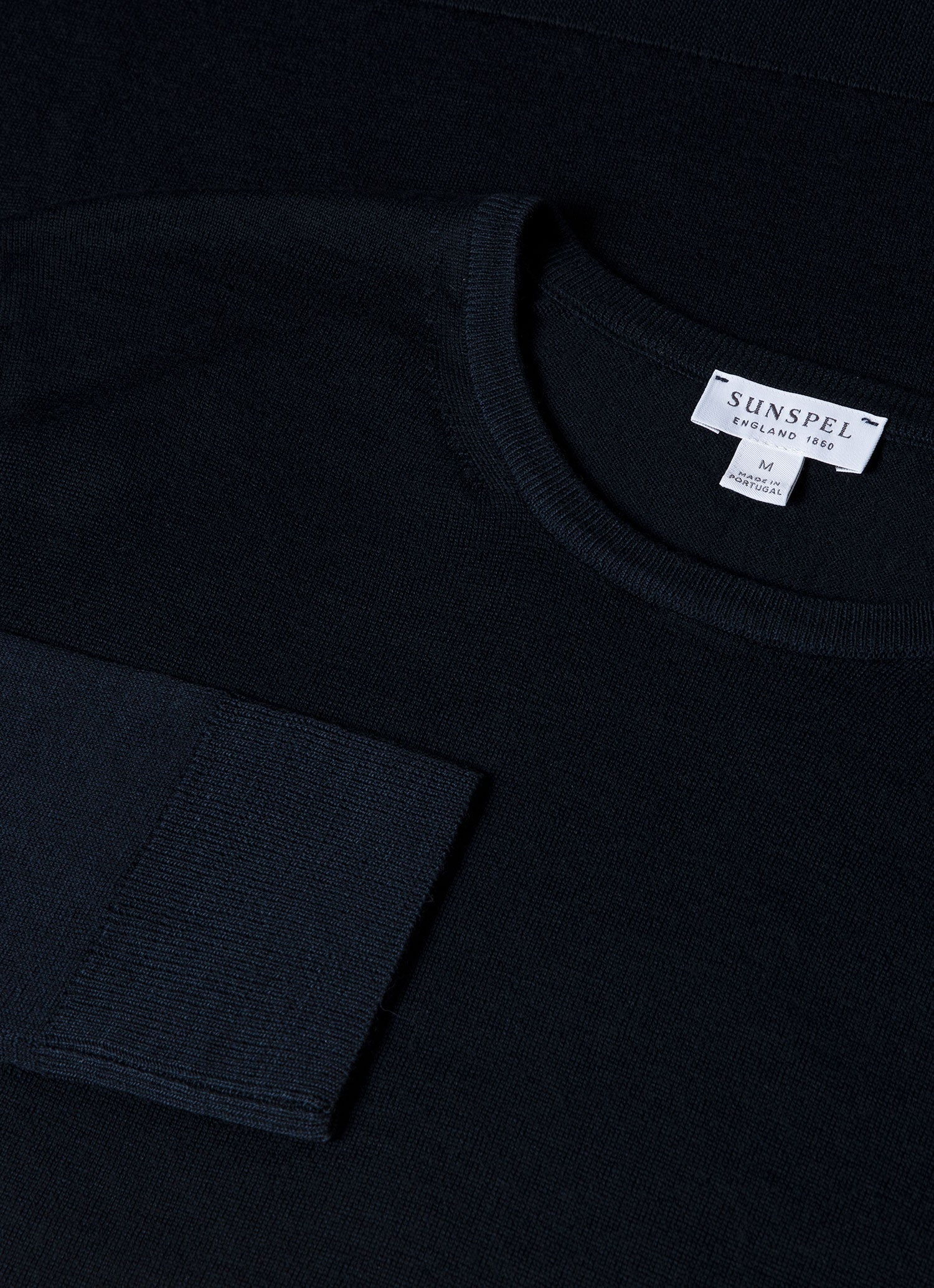 Men's Extra-Fine Merino Crew Neck in Light Navy