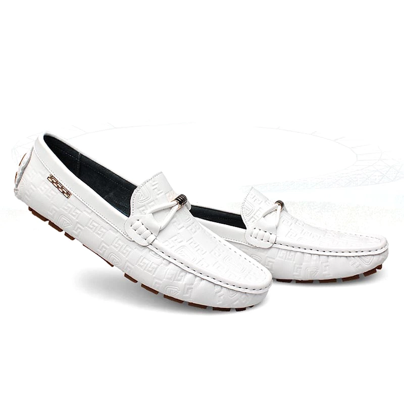 Metal Embossed Casual Loafers 