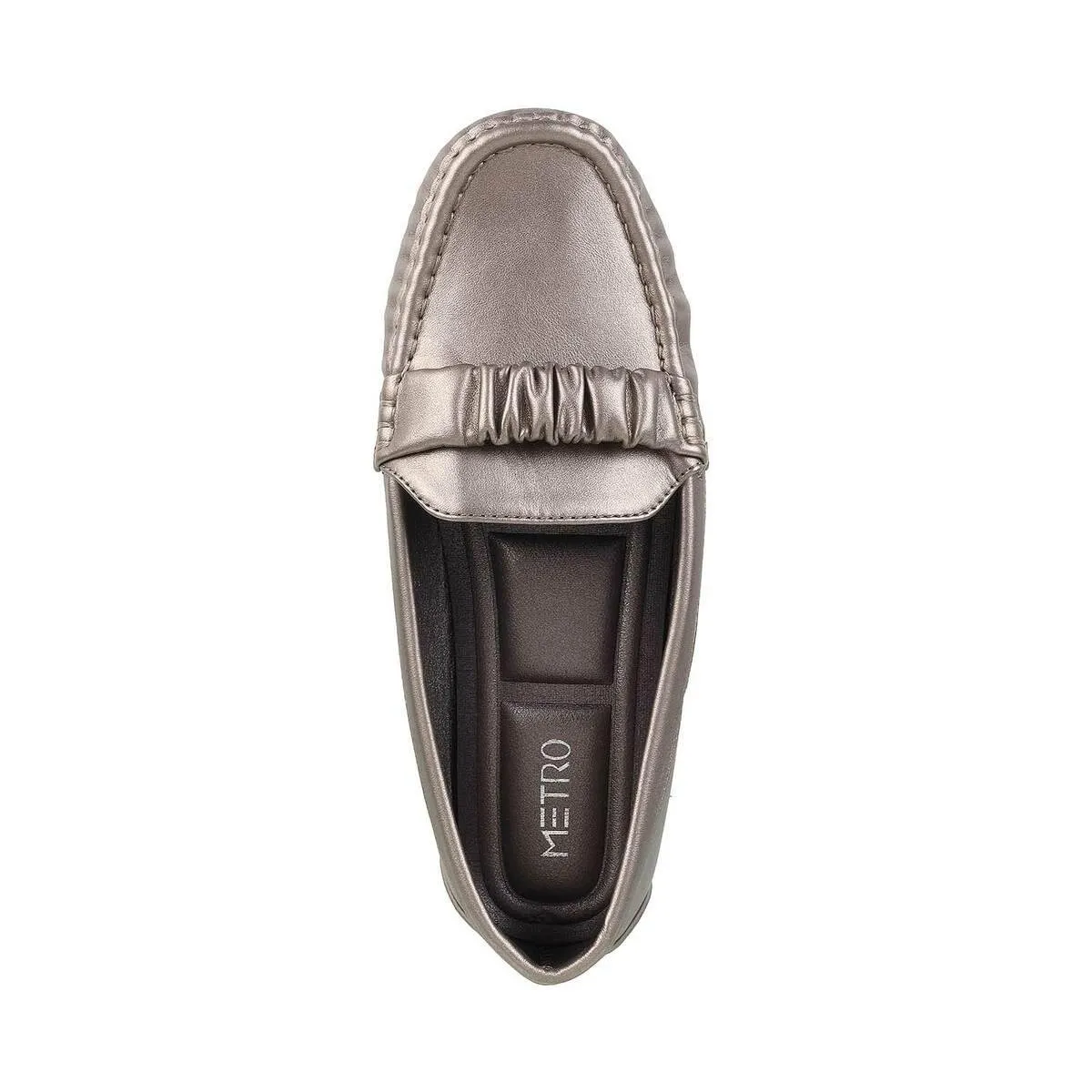 Metro Women Grey Casual Loafers