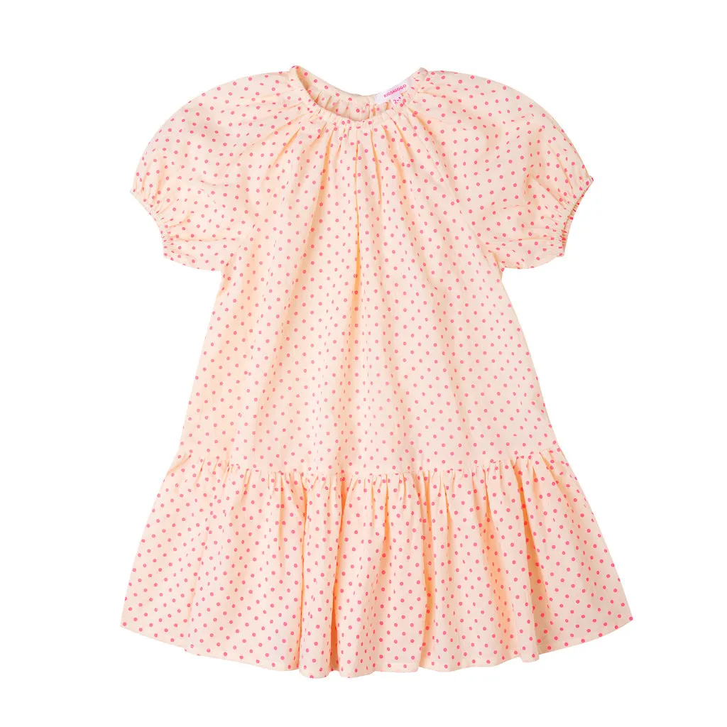 MILA DRESS-Polkadot Vivid Pink