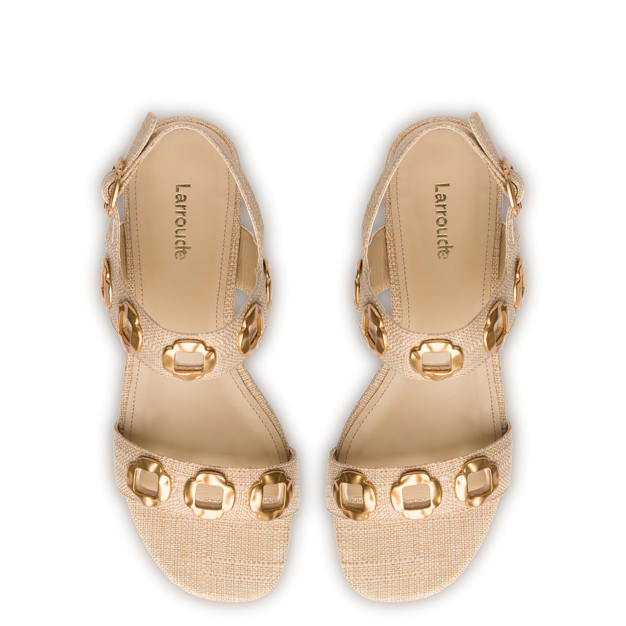 Milan Sandal In Beige Raffia