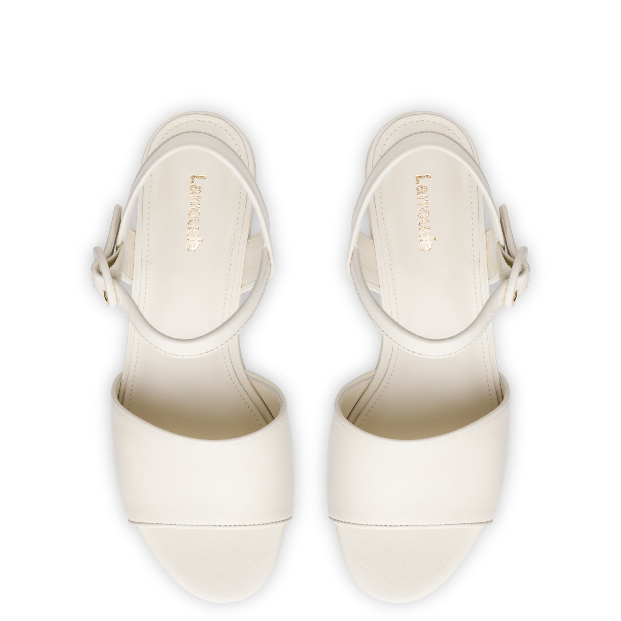 Miso Platform Strap Sandal In Ivory Leather