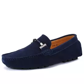 Miyagina Men Moccasins Leather Flat Casual Loafers Slip On Driving Shoes