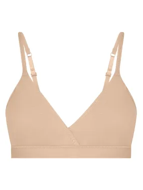 Natural Bralette - Reggiseno light in cotone elasticizzato - Nudo