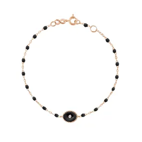 North Star Classic Gigi Black diamond bracelet, Rose Gold, 6.7