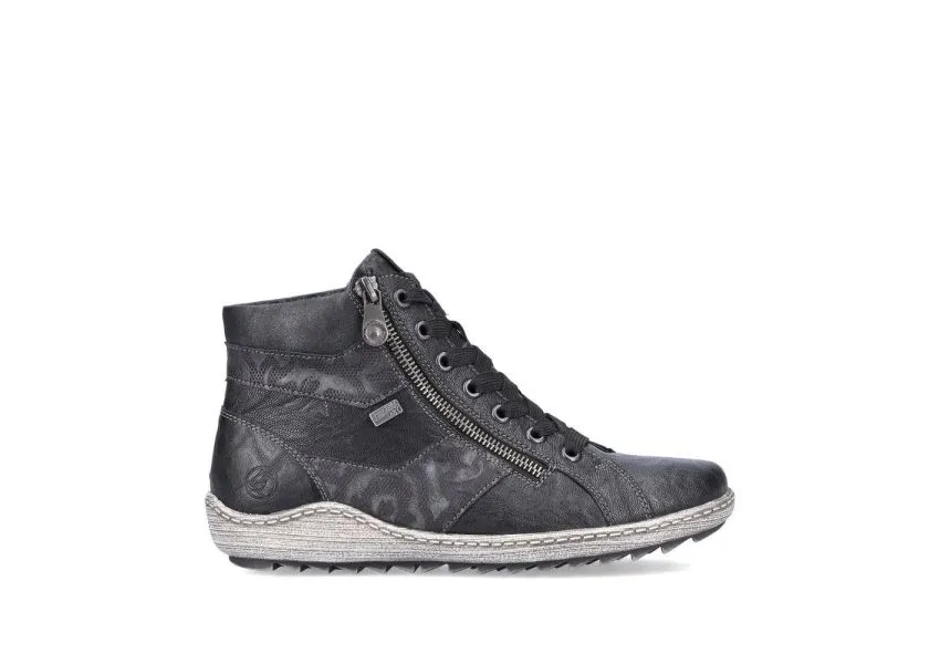 Ottawa Black Print Lace-Up Ankle Sneaker