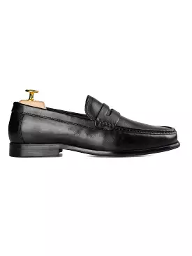 Penny Moccasin Loafer - Solid Black