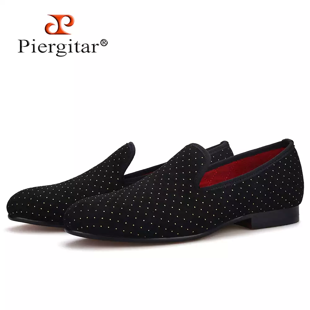 Polka dots handmade casual loafers flats