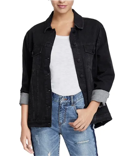 Rachel Roy Womens Embellished Jean Jacket