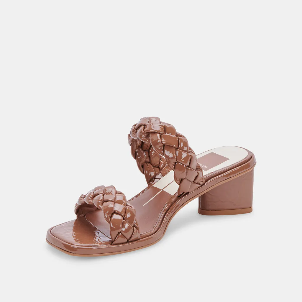 RONIN Sandals Taupe Patent Stella | Taupe Patent Braided Sandals– Dolce Vita 6814326718530