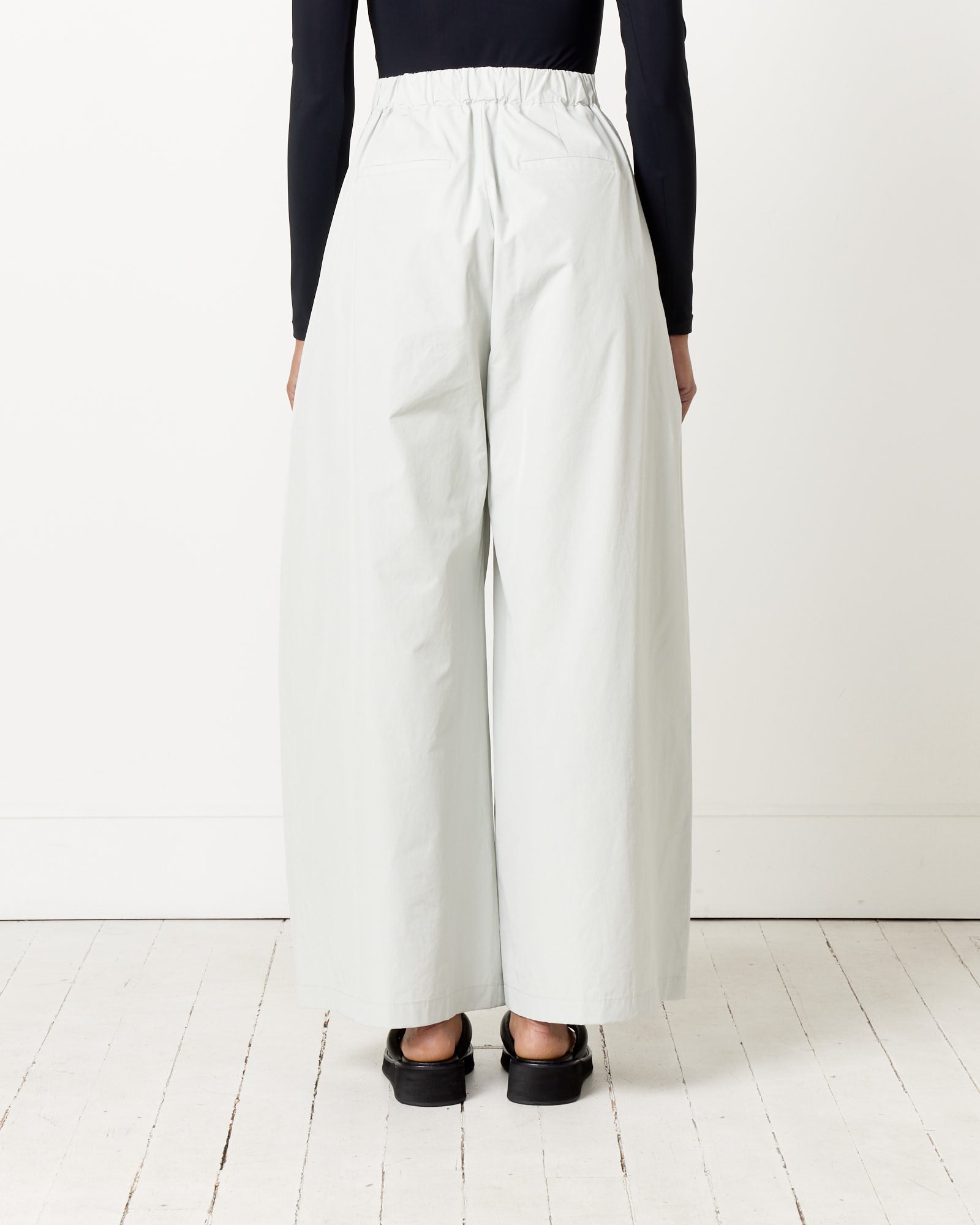 Shirring Banding Pant in Light Grey