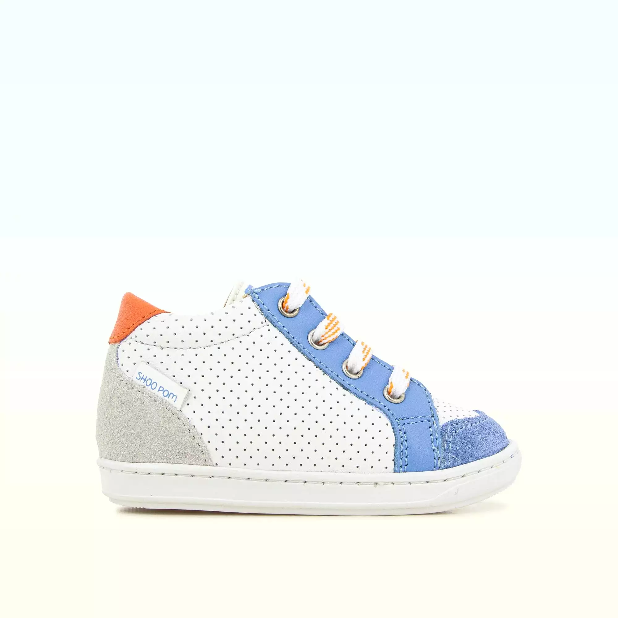 SHOO POM BOUBA ZIP BOX Blanc Cobalt Botillons