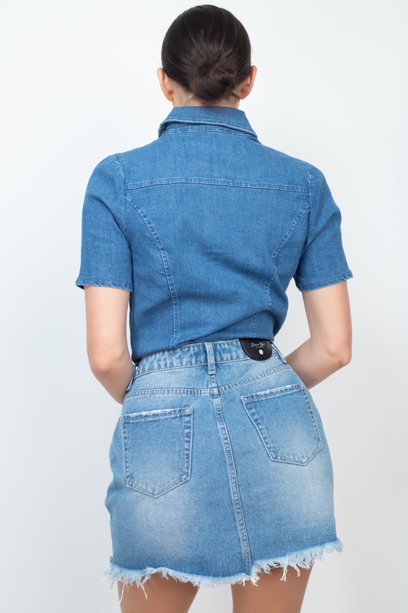 Simple & Chic Denim Top