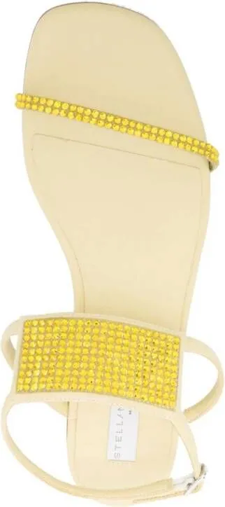 Stella McCartney crystal-embellished flat sandals Yellow