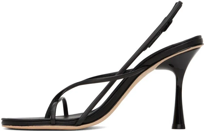 Studio Amelia Black Wishbone 90 Heeled Sandals