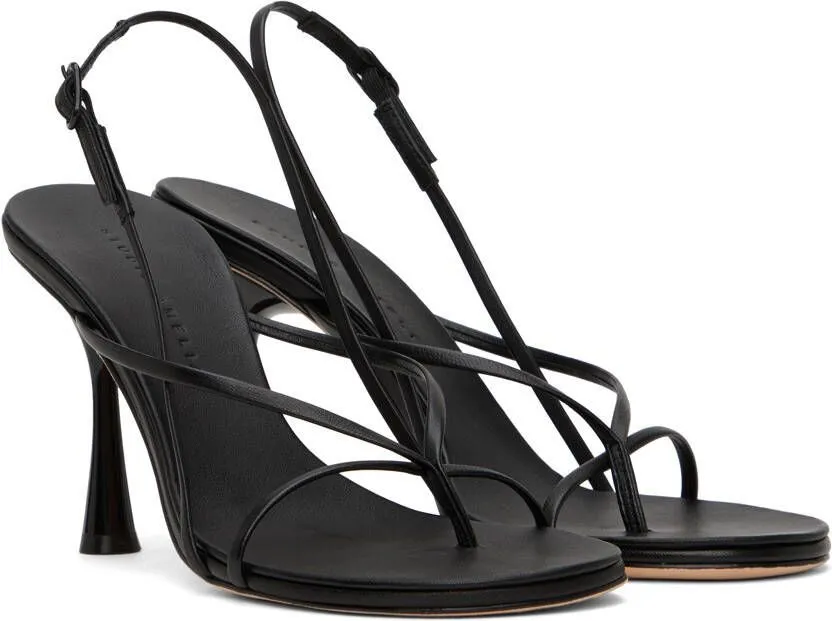 Studio Amelia Black Wishbone 90 Heeled Sandals