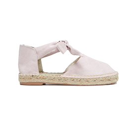 Suede Espadrille in Light Pink