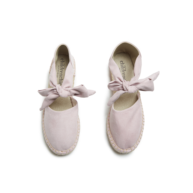 Suede Espadrille in Light Pink