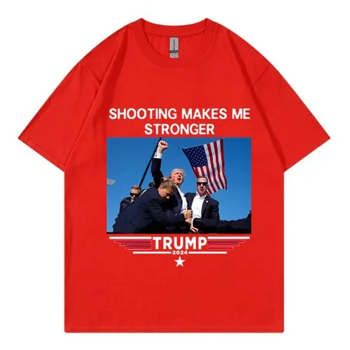 Unisex T-shirt Short Sleeve T-Shirts Streetwear Donald Trump Letter Usa