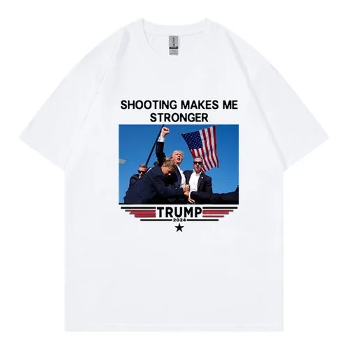 Unisex T-shirt Short Sleeve T-Shirts Streetwear Donald Trump Letter Usa