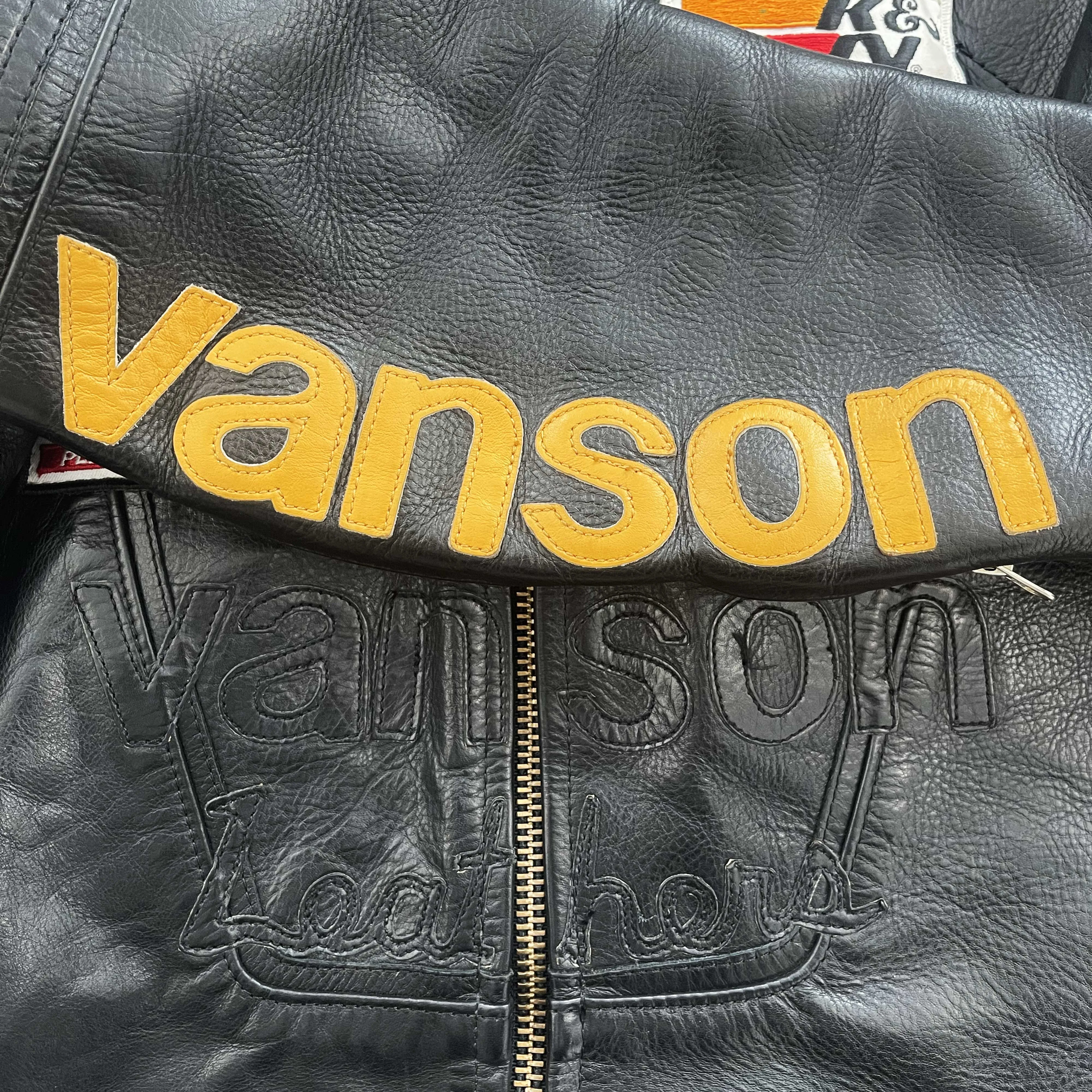 Vanson Leathers 'One Star' Motorcycle Racer Jacket - S