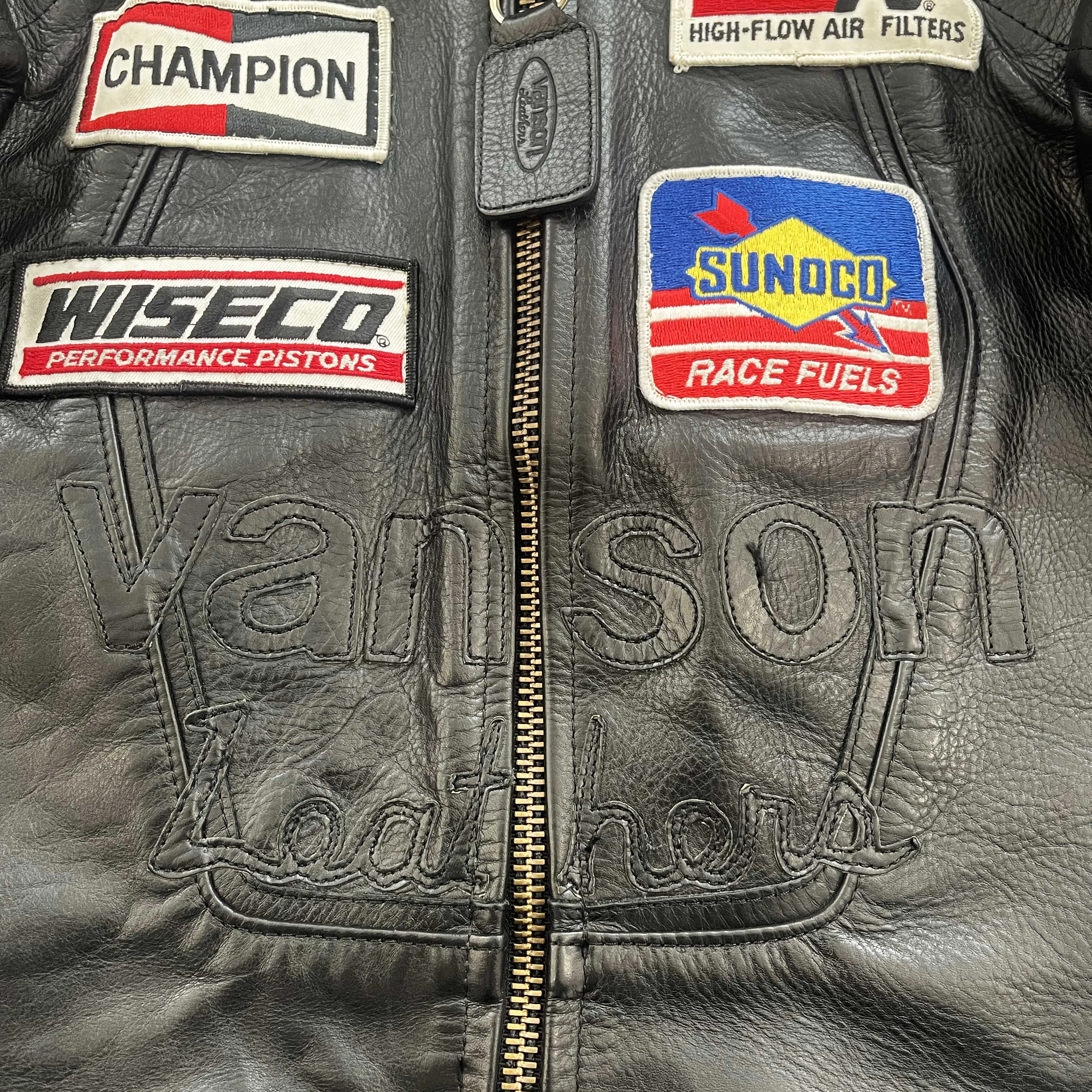 Vanson Leathers 'One Star' Motorcycle Racer Jacket - S