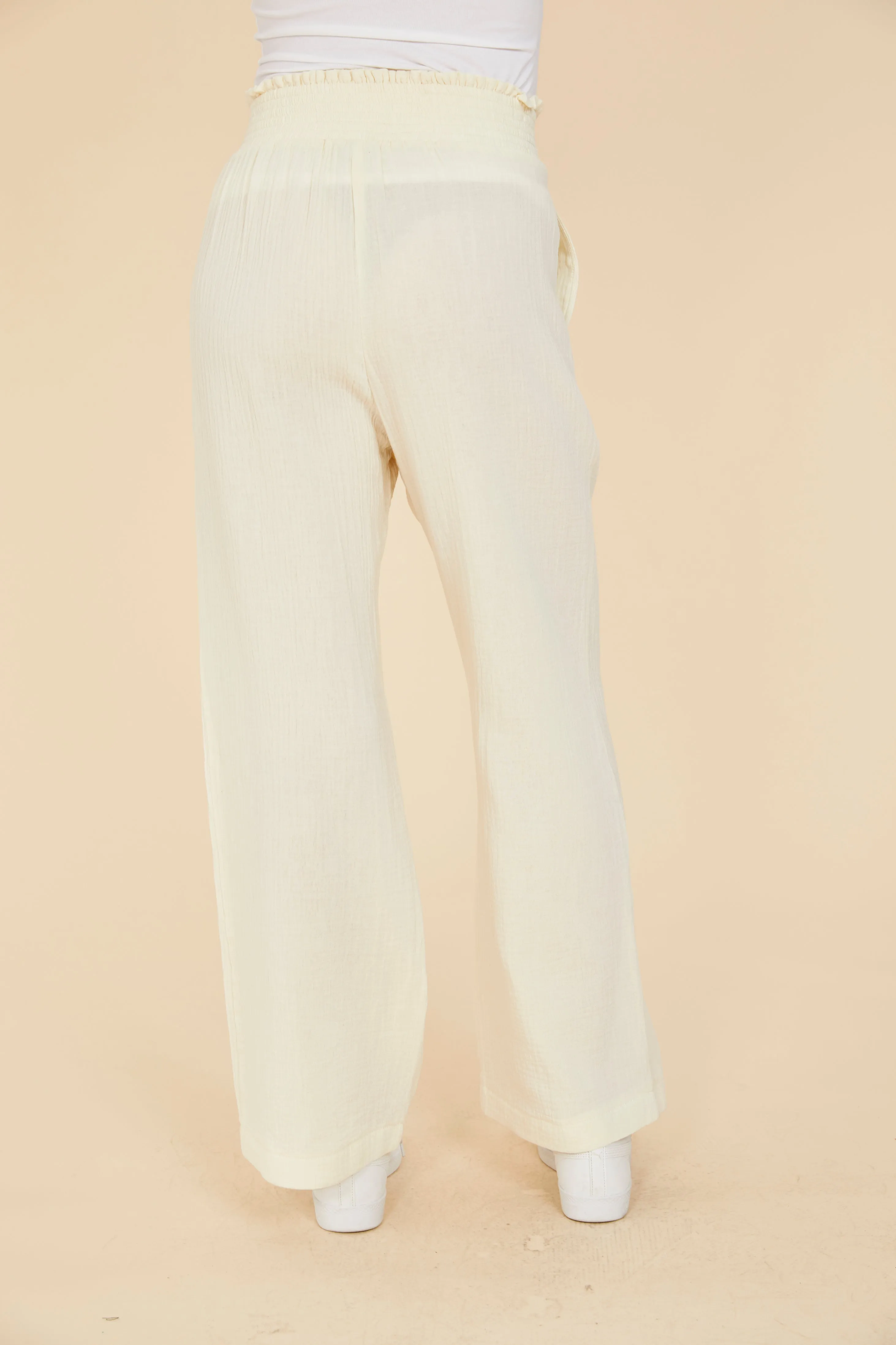 Wide Leg Gauze Pants