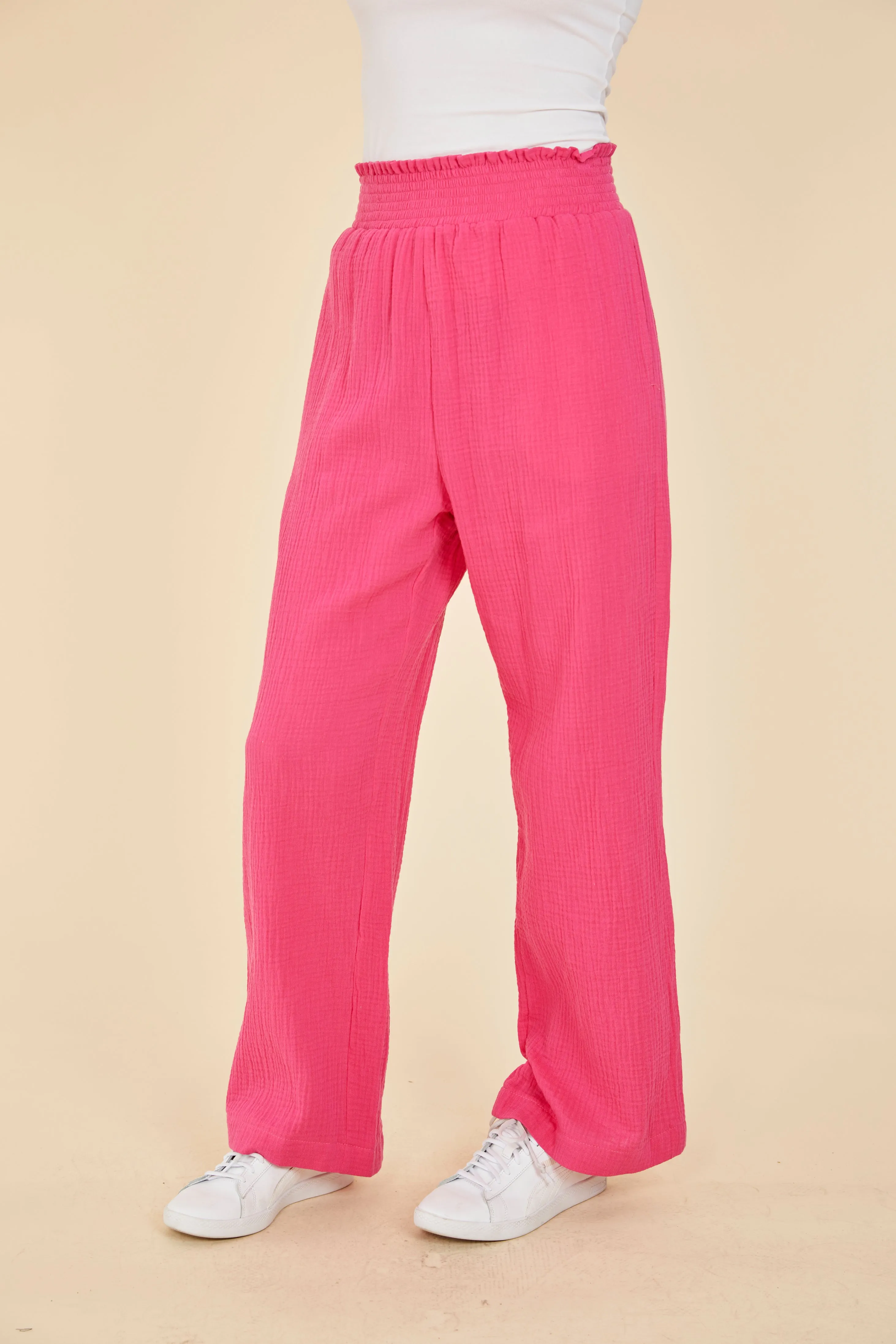 Wide Leg Gauze Pants