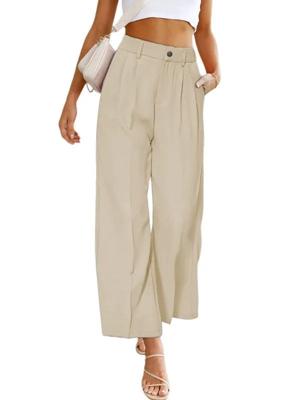 Wide Leg Women's Pants With Pockets