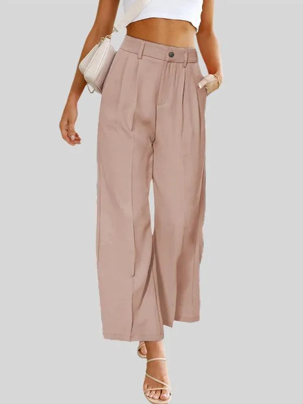 Wide Leg Women's Pants With Pockets