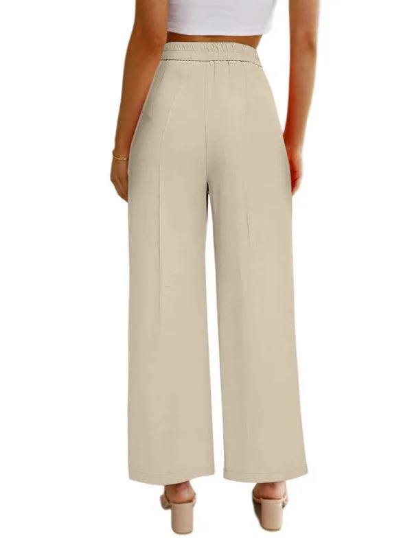 Wide Leg Women's Pants With Pockets