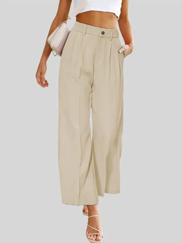 Wide Leg Women's Pants With Pockets