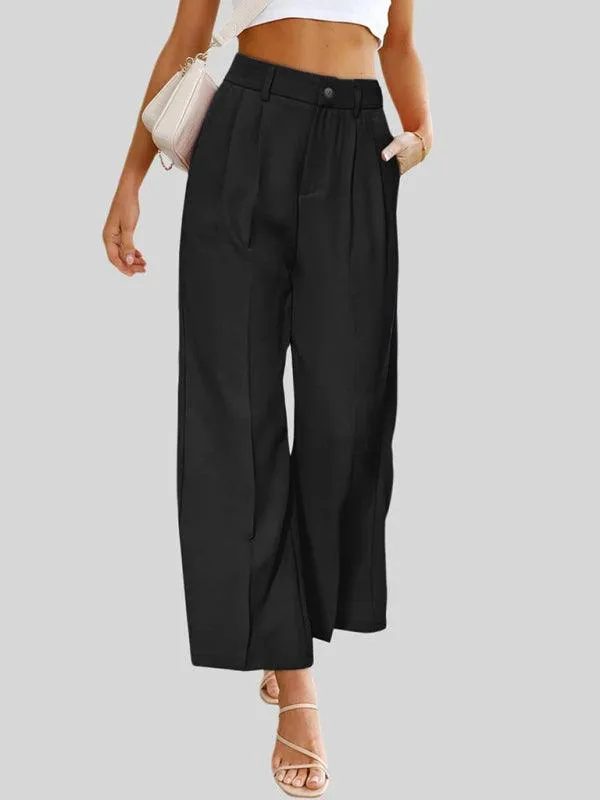 Wide Leg Women's Pants With Pockets