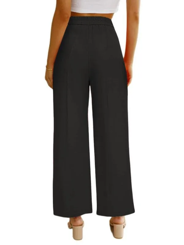 Wide Leg Women's Pants With Pockets