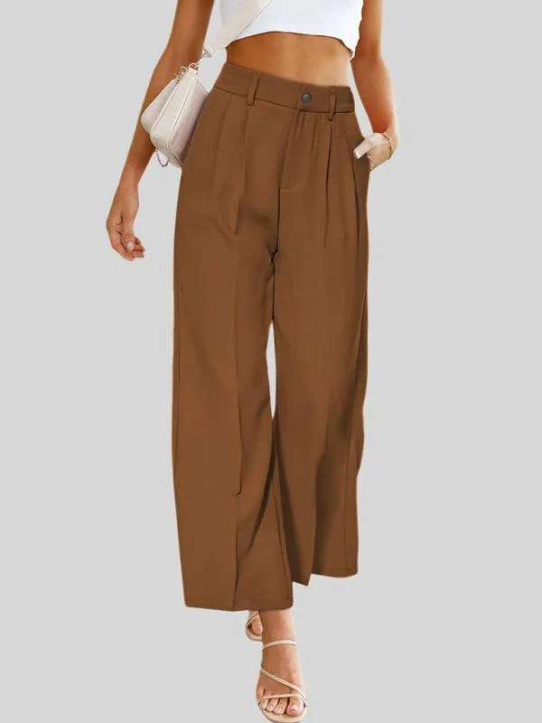 Wide Leg Women's Pants With Pockets