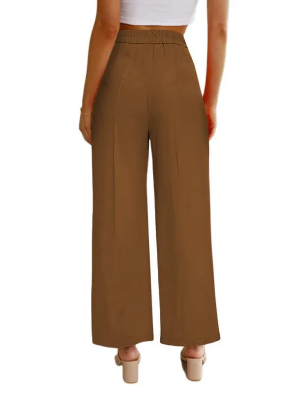 Wide Leg Women's Pants With Pockets