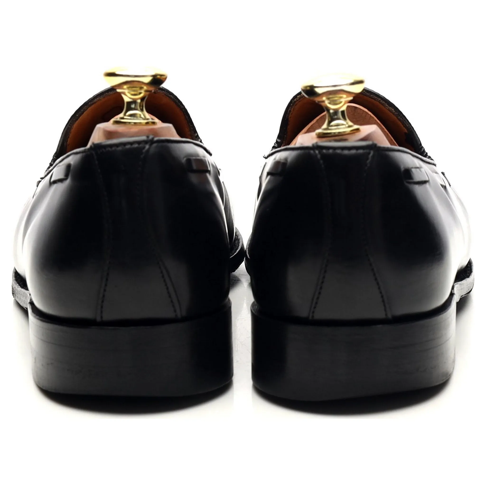 'Windsor' Black Leather Tassel Loafers UK 7.5 EX