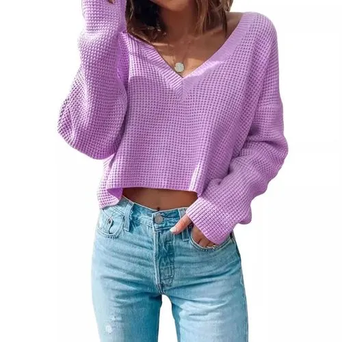 Women's Sweater Long Sleeve Sweaters & Cardigans Casual Streetwear Solid Color