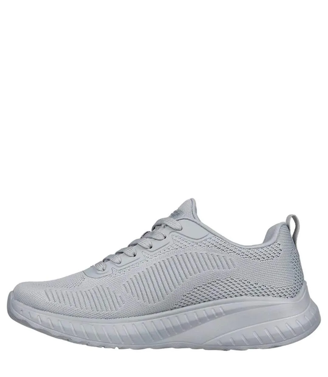 Womens/ladies bob squad chaos face off trainers light grey Skechers