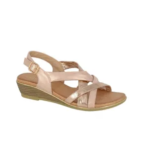 Womens/ladies quarta sandals rose gold Cipriata