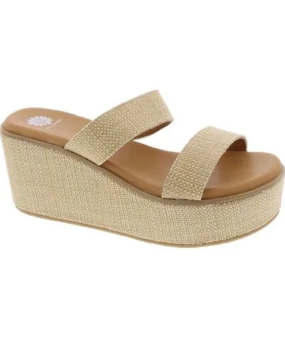 Yellow Box Inisa Womens Woven Slip-On Platform Sandals